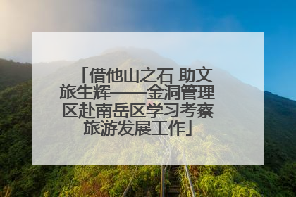 借他山之石 助文旅生辉——金洞管理区赴南岳区学习考察旅游发展工作