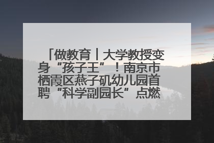 做教育︱大学教授变身“孩子王”！南京市栖霞区燕子矶幼儿园首聘“科学副园长”点燃萌娃科学梦