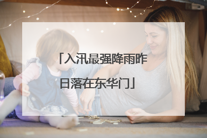 入汛最强降雨昨日落在东华门