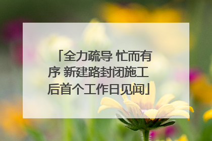全力疏导 忙而有序 新建路封闭施工后首个工作日见闻