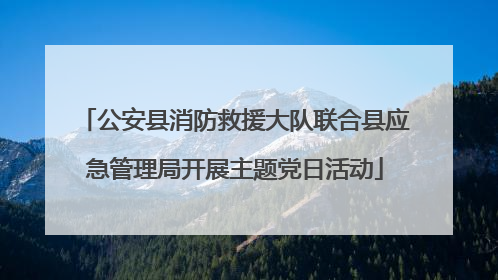 公安县消防救援大队联合县应急管理局开展主题党日活动