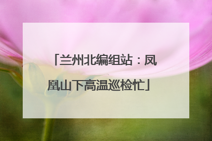 兰州北编组站：凤凰山下高温巡检忙