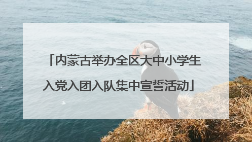 内蒙古举办全区大中小学生入党入团入队集中宣誓活动