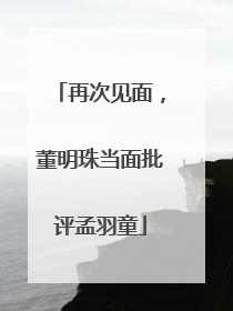 再次见面，董明珠当面批评孟羽童