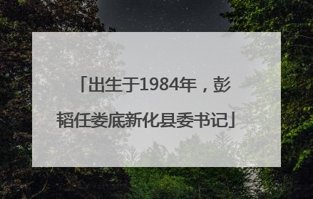 出生于1984年，彭韬任娄底新化县委书记