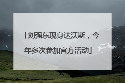 刘强东现身达沃斯，今年多次参加官方活动