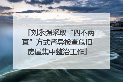 刘永强采取“四不两直”方式督导检查危旧房屋集中整治工作