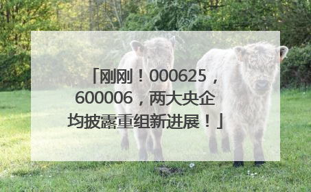 刚刚！000625，600006，两大央企均披露重组新进展！