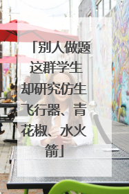 别人做题 这群学生却研究仿生飞行器、青花椒、水火箭