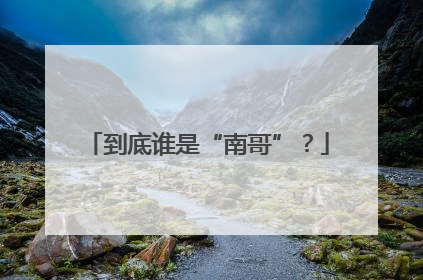到底谁是“南哥”？
