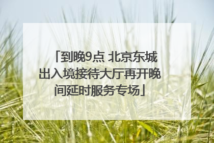 到晚9点 北京东城出入境接待大厅再开晚间延时服务专场