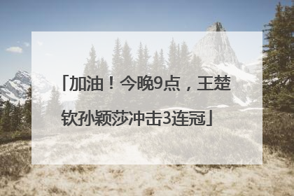 加油！今晚9点，王楚钦孙颖莎冲击3连冠