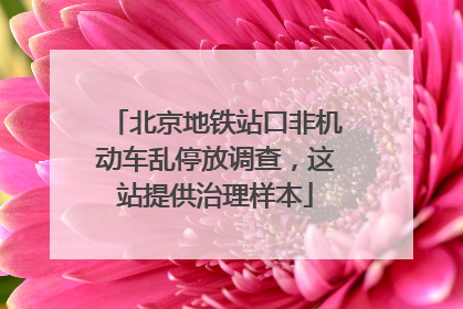 北京地铁站口非机动车乱停放调查，这站提供治理样本