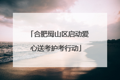 合肥蜀山区启动爱心送考护考行动