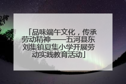品味端午文化，传承劳动精神——五河县东刘集镇夏集小学开展劳动实践教育活动