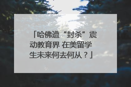 哈佛遭“封杀”震动教育界 在美留学生未来何去何从？