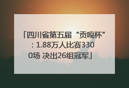 四川省第五届“贡嘎杯”：1.88万人比赛3300场 决出26组冠军