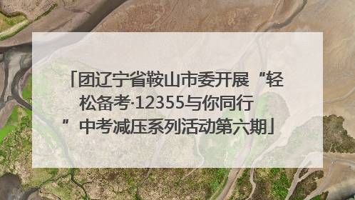 团辽宁省鞍山市委开展“轻松备考·12355与你同行”中考减压系列活动第六期