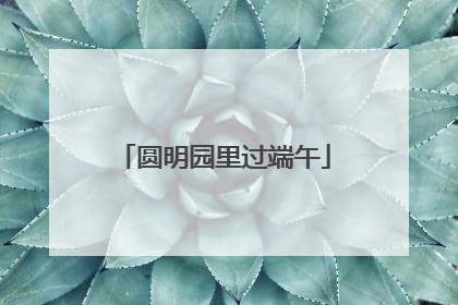 圆明园里过端午