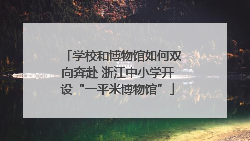 学校和博物馆如何双向奔赴 浙江中小学开设“一平米博物馆”