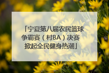 宁夏第八届农民篮球争霸赛（村BA）决赛掀起全民健身热潮