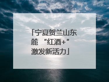 宁夏贺兰山东麓 “红酒+”激发新活力