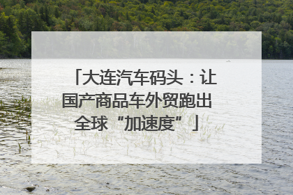 大连汽车码头：让国产商品车外贸跑出全球“加速度”