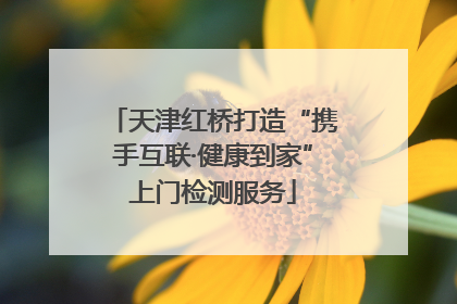 天津红桥打造“携手互联·健康到家”上门检测服务
