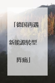 德国再遇新能源转型阵痛