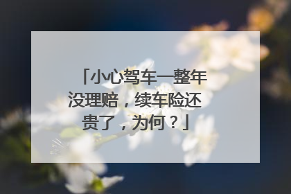 小心驾车一整年没理赔，续车险还贵了，为何？