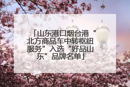 山东港口烟台港“北方商品车中转枢纽服务”入选“好品山东”品牌名单