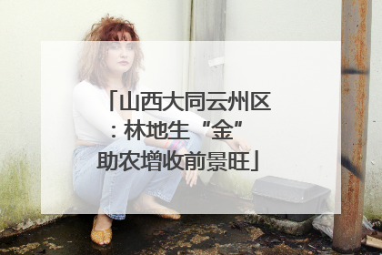 山西大同云州区：林地生“金” 助农增收前景旺