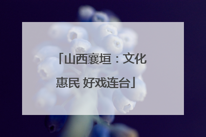 山西襄垣：文化惠民 好戏连台