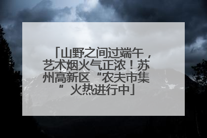 山野之间过端午，艺术烟火气正浓！苏州高新区“农夫市集”火热进行中