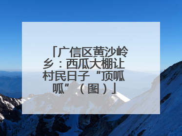 广信区黄沙岭乡：西瓜大棚让村民日子“顶呱呱”（图）