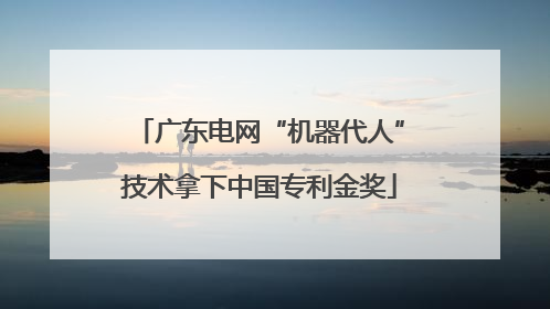 广东电网“机器代人”技术拿下中国专利金奖