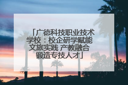 广德科技职业技术学校：校企研学赋能文旅实践 产教融合锻造专技人才