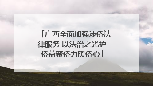 广西全面加强涉侨法律服务 以法治之光护侨益聚侨力暖侨心