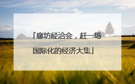 廊坊经洽会，赶一场国际化的经济大集