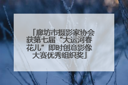 廊坊市摄影家协会获第七届“大运河春花儿”即时创意影像大赛优秀组织奖