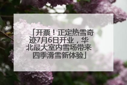 开票！正定热雪奇迹7月6日开业，华北最大室内雪场带来四季滑雪新体验