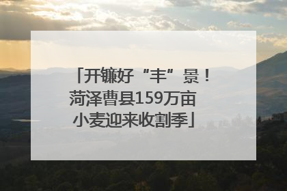 开镰好“丰”景！菏泽曹县159万亩小麦迎来收割季