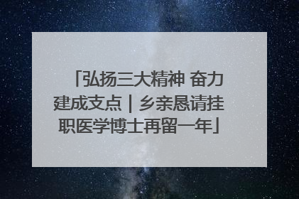 弘扬三大精神 奋力建成支点｜乡亲恳请挂职医学博士再留一年