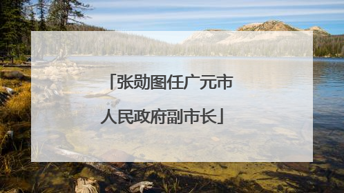 张勋图任广元市人民政府副市长