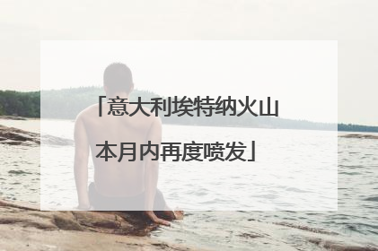意大利埃特纳火山本月内再度喷发