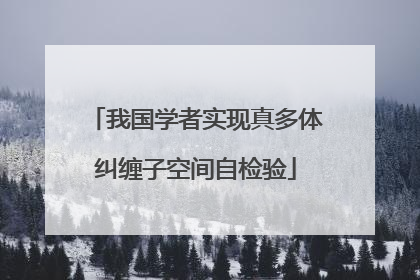 我国学者实现真多体纠缠子空间自检验