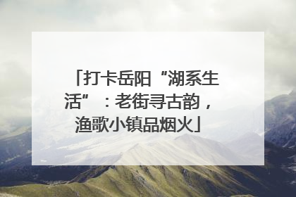 打卡岳阳“湖系生活”：老街寻古韵，渔歌小镇品烟火