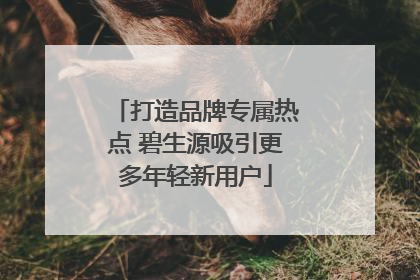 打造品牌专属热点 碧生源吸引更多年轻新用户