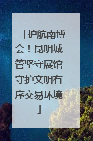 护航南博会！昆明城管坚守展馆守护文明有序交易环境