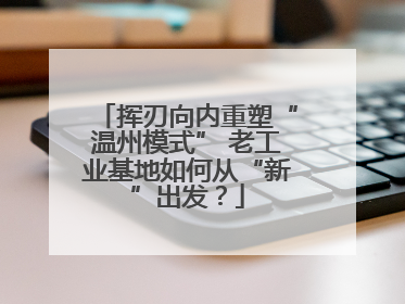 挥刃向内重塑“温州模式” 老工业基地如何从“新”出发？